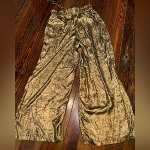 Gold Velvet Women's Pants